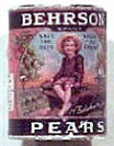 Dollhouse Miniature Behrson Pears ( 1 Lb. Can)